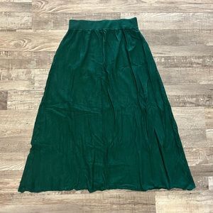 Green maxi skirt